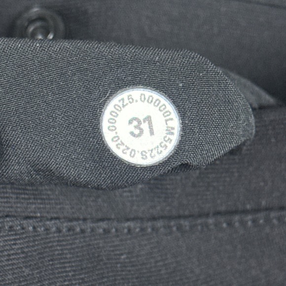 Lululemon Commission Pants Mens 31x30 Black Slim Performance Warpstreme Stretch - Picture 12 of 13